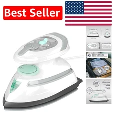 Lightweight Mini Travel Iron with Temperature Control - Ideal for Quilting