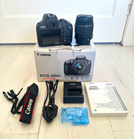 Canon EOS 2000D 24.1MP Digital SLR Camera EF-S 18-55mm IS II Kit