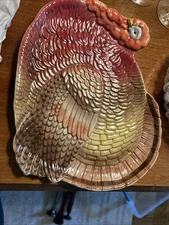 Otagiri Turkey Thanksgiving Platter, Dish Approx. 8.5 x 11