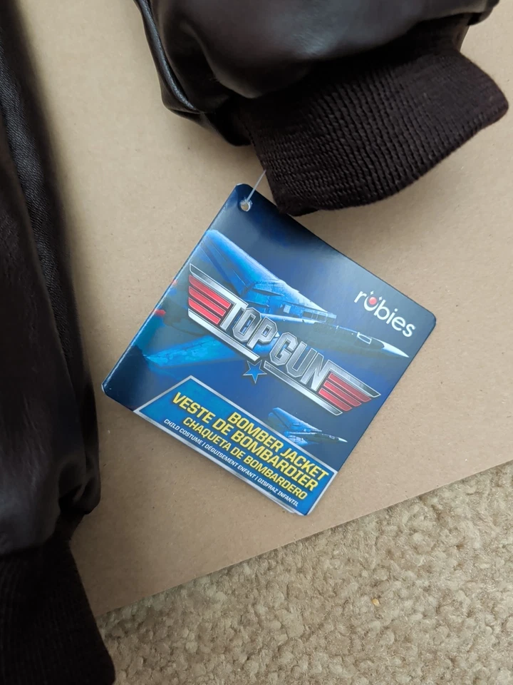 Top de disfraz de chaqueta de bombardero Top Gun para niños Foto 4 de 4