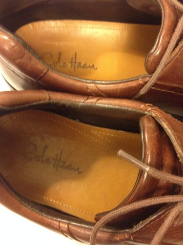 Cole Haan Hombre Zapatos Cuero Marrón Talla 11.5 M Buen Estado - Imagen 4 de 10