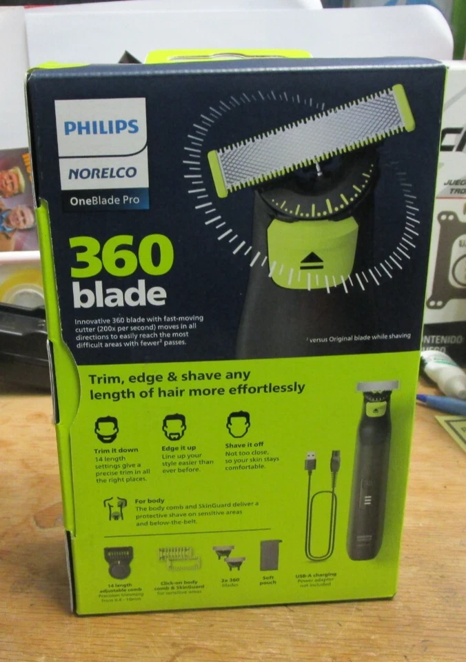 Afeitadora facial y corporal Philips Norelco Oneblade Pro 360 Foto 2 de 2