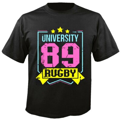 T-Shirt UNIVERSITY RUGBY TEAM FOOTBALL AMERICAN NEW YORK LEAGUE RUGBY COLLEGE