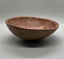 PRIMATIVE CLAY BOWL Red POTTERY 6.25x2.25” INDIGENOUS Ethnographic Ceramic