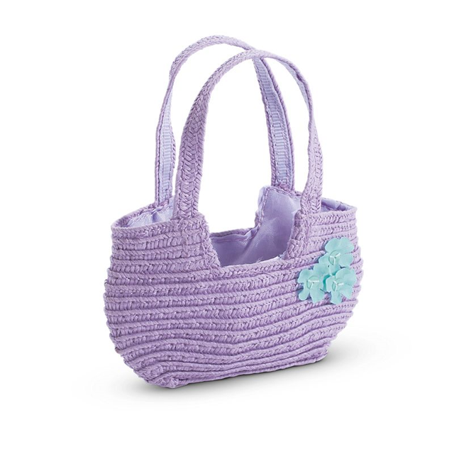 American Girl LAVENDER WOVEN FLOWER PURSE For Dolls New In Bag eBay
