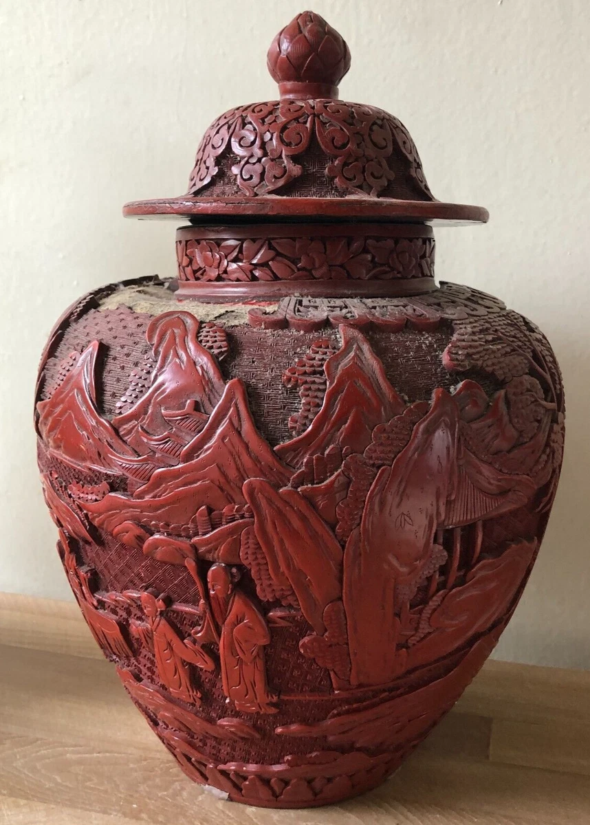 中国雕漆花瓶| eBay