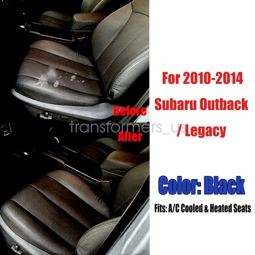 For 2010-2014 Subaru Outback Front Bottom & Back Black Seat Cover Perforated - Foto 38 di 130