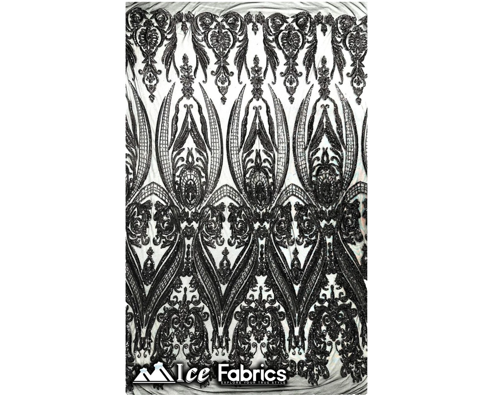 Black Damask Craft Fabrics