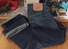 LVC Vintage Levis 505 0217 Big E Redline Selvedge Denim Jean. Size 33x29  Inc.