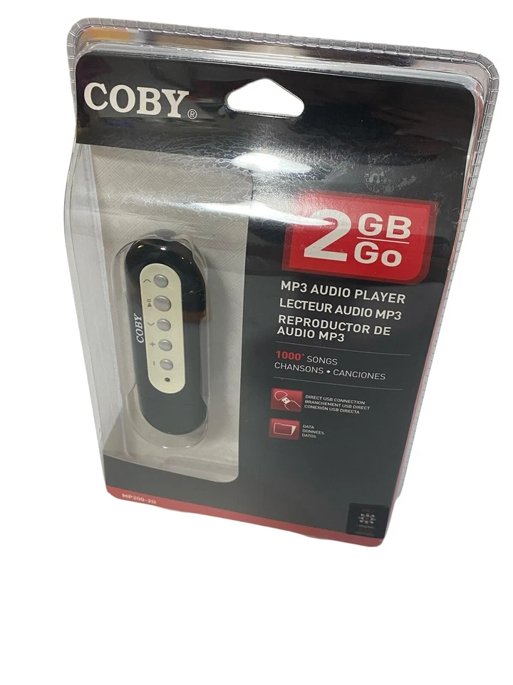 SEALED Coby MP-C855 ( 512 MB ) Mp3 Audio Player FM Tuner USB 240 Songs Black NEW - Image 3 of 3