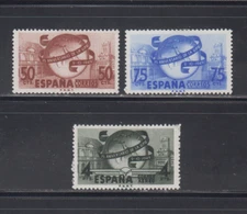 SPAIN ESPAÑA 1949 COMPLETE SET NUEVO MINT MNH EDIFIL 1063-65 SCOTT 769-770,C126