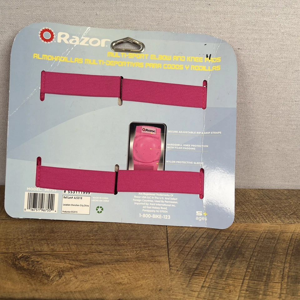 Rodilleras de codo multideporte Razor rosa 5+ nuevas Foto 2 de 4