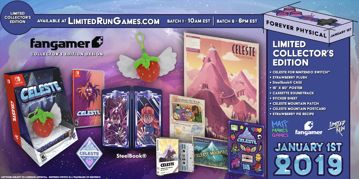 Celeste Nintendo Switch Limited Run Games #23 Collector's