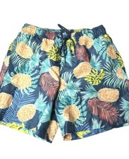 GEORGE Mens Size Medium 32-34 Pineapple Swimming Bathing Suit Shorts Trunks