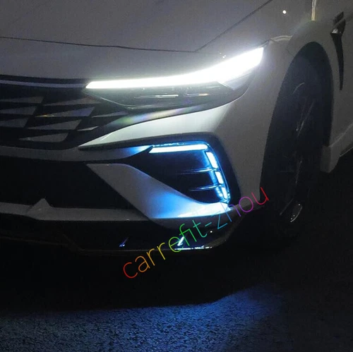 Luces de circulación diurna LED antiniebla DRL con intermitente para Hyundai Elantra 2024 - Imagen 5 de 6