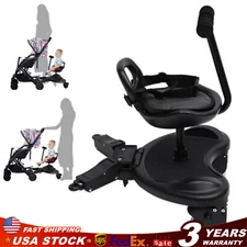 Kids Buggy Board Stroller Step Stand Ride-On Pedal Detachable Seat Non-Slip