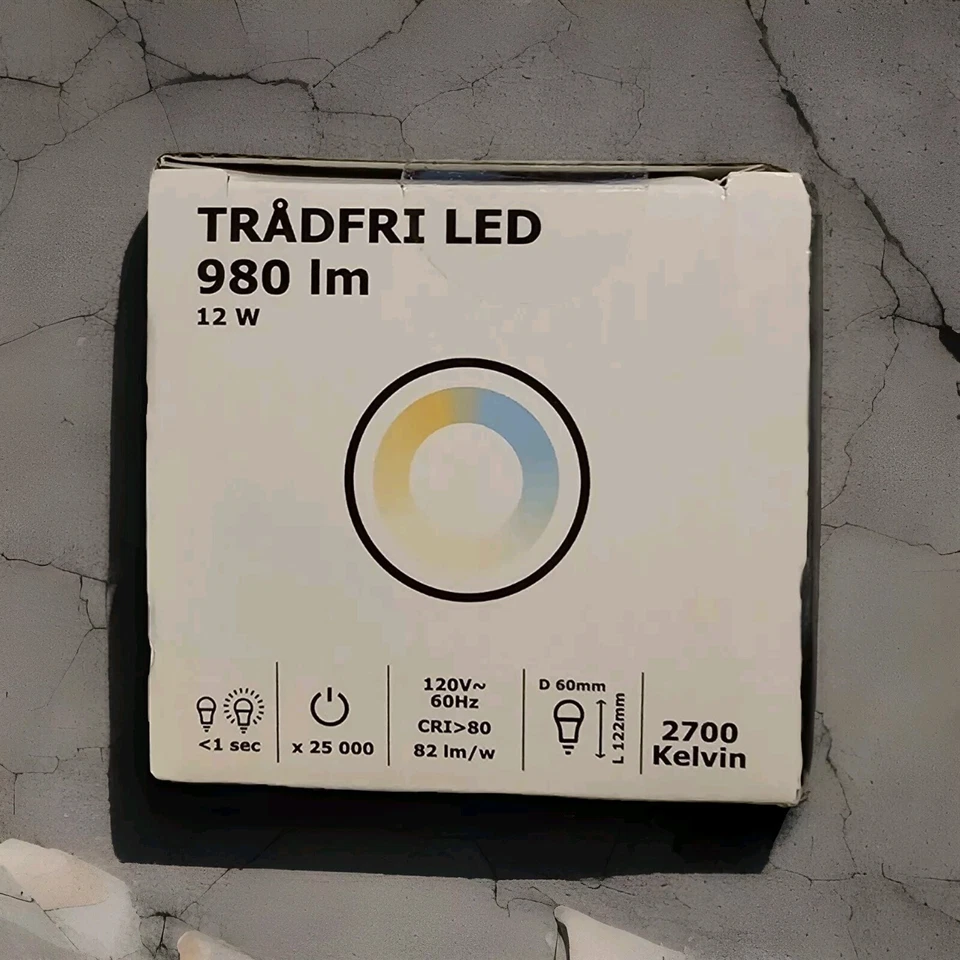IKEA TRADFRI LED 980 Lumen 12 w E26 Light Bulb wireless dimmable - Image 2 of 2