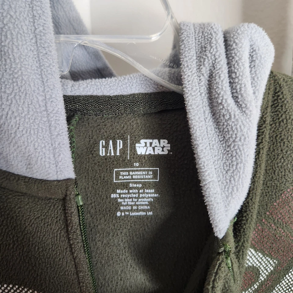 Pijama manddaloriano GAP Star Wars polar cremallera completa niños talla 10 Foto 4 de 4