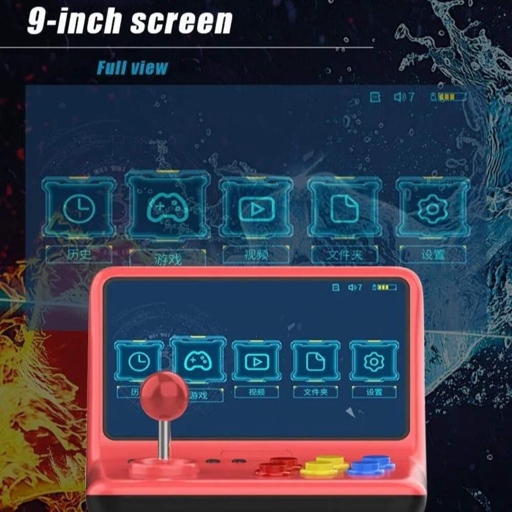 whatsko powkiddy A12 アーケード 9インチ液晶ゲーム未使用 9インチIPS画面統合アーケードジョイスティックを備えた