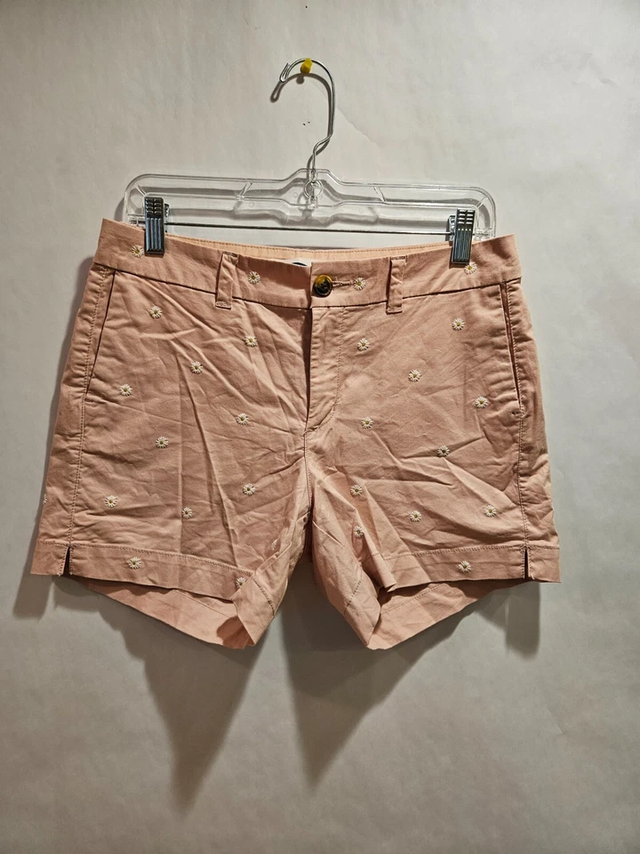 Pantalones Cortos Antiguos Azul Marino Everyday Rosa Floral Estampado Margarita Tiro Medio Informales Chinos Para Mujer 4 Foto 2 de 4