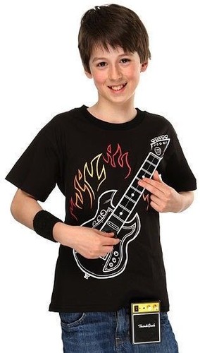 ELECTRONIC ELECTRIC ROCK CHORD GUITAR AMP SHIRT YOUTH SIZE S L PLAYABLE MUSIC - Picture 9 of 12