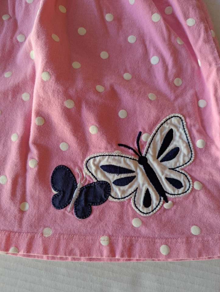 2 Pc Girl's 4T L/S Gray Dress with Hearts and Pink White Dress with Butterflies - Image 3 of 4