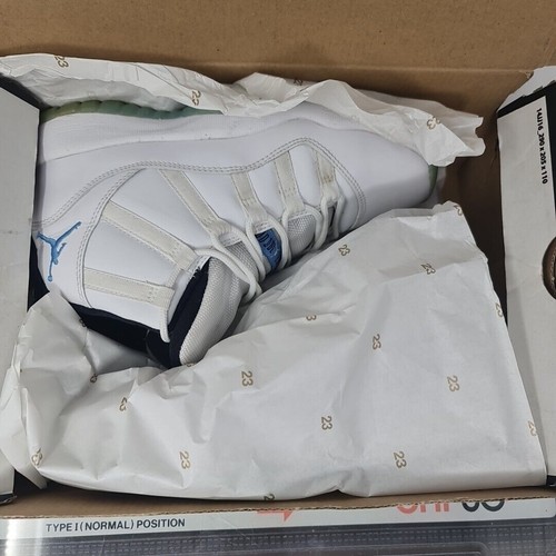 nike air jordan 11 retro bg uk Größe 3,5 Concord Weiß Blau EU 36 US 4Y Damen - Bild 16 von 16