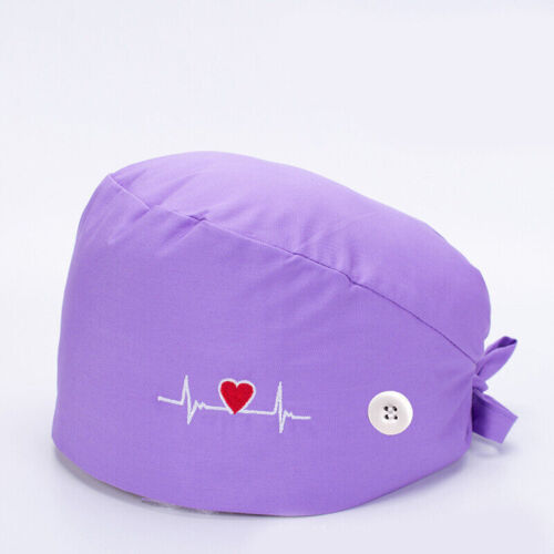 Surgical Scrub Cap Doctor Nurse Kitchen Cotton Hat with Sweatband Adjustable US - Picture 5 of 10