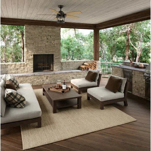 Hunter 52" Coral Bay Outdoor Ceiling Fan w/ LED Light & Remote Rustic Farmhouse - Picture 3 of 12
