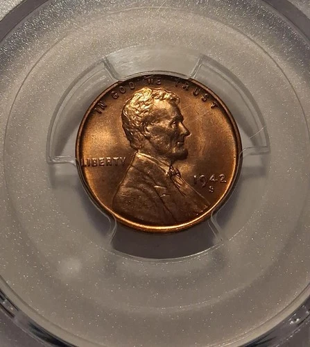 🔥1942 S IC LINCOLN CENT WHEAT BACK PCGS MS 66 RD  NICE RED CENT !