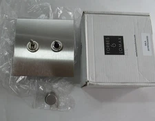 NEW FORBES & LOMAX STAINLESS STEEL SINGLE TOGGLE SWITCH + ROTARY DIMMER ASSEMBLY