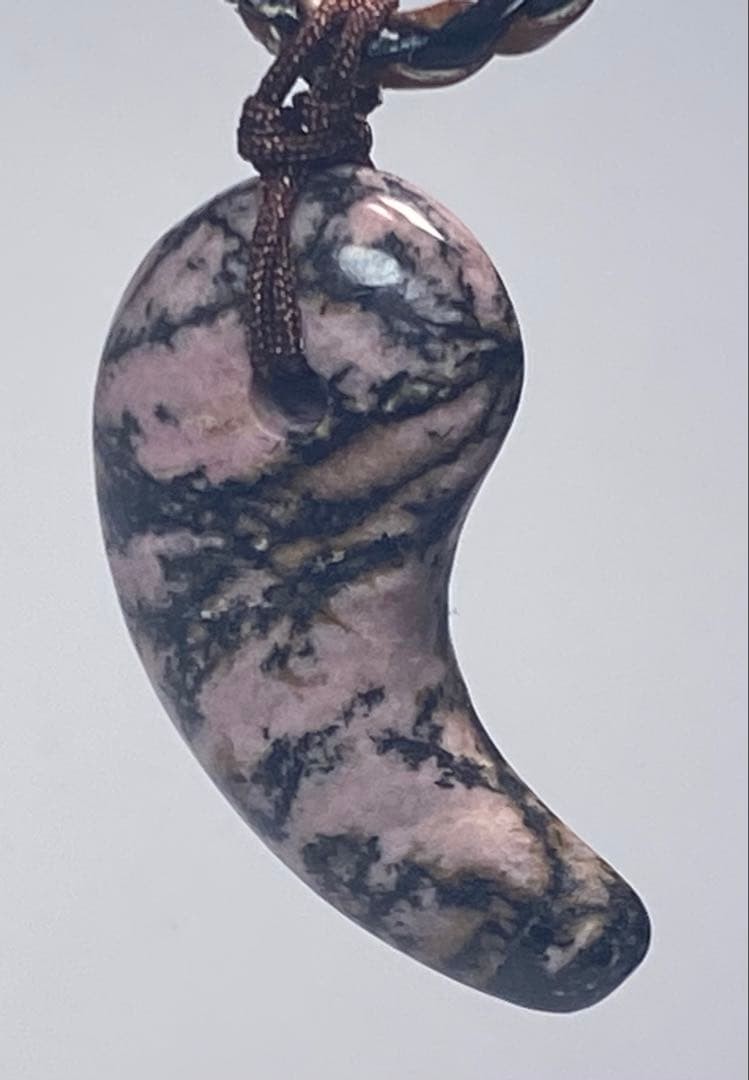 アクセサリー Yamada TaRo sama Pink Jasper Magatama Necklace Japanese Spirit Talisman Amulet Luck