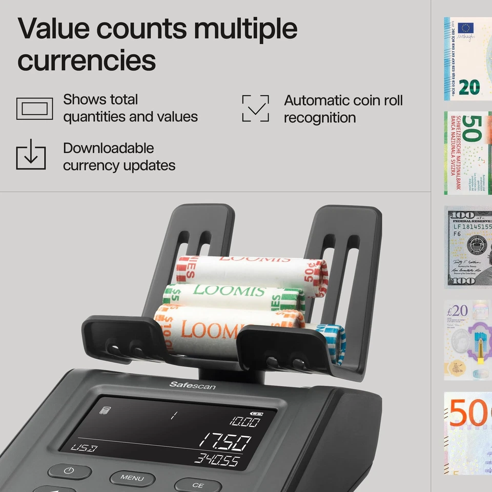 6165 Advanced Money Counting Scale, Counts Bills, Coins, Coin Rolls and Bill ... - Image 2 of 4