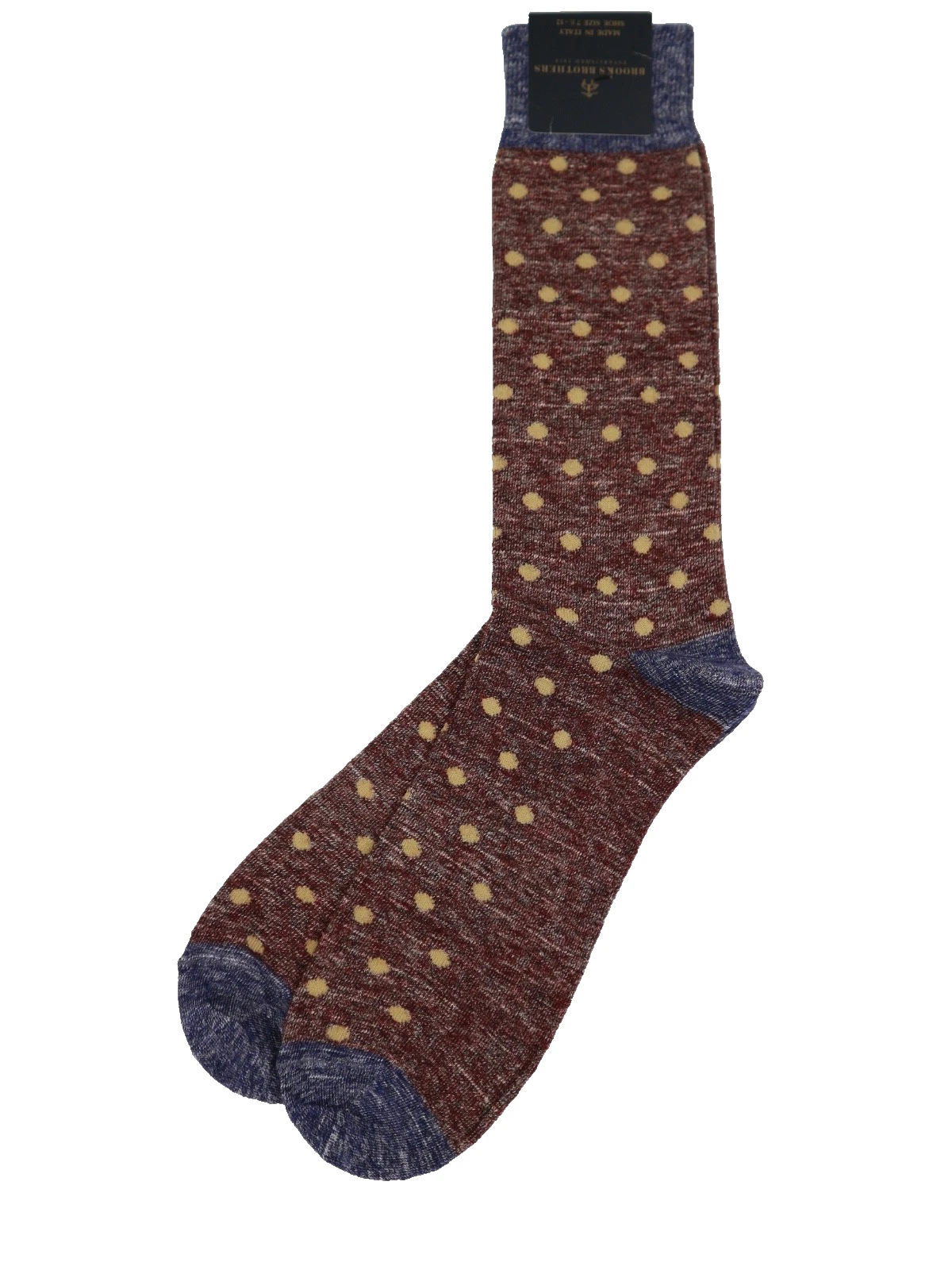 Brooks Brothers Cotton Wool Blend Dot Socks MADE IN ITALY