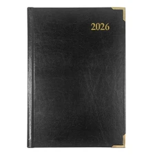 BROWNLINE Executive Weekly Appointment Planner 2026, Bonded Leather, Black