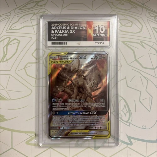 Arceus & Dialga & Palkia GX #221 Cosmic Eclipse Ace 10