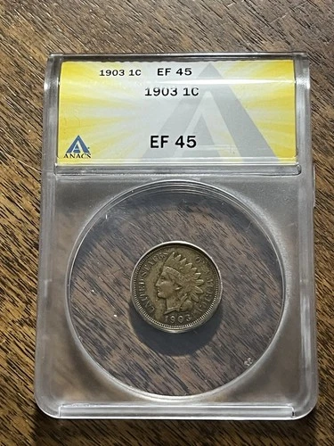 1903 Indian Head Cent ANACS EF45 - Ships Free!