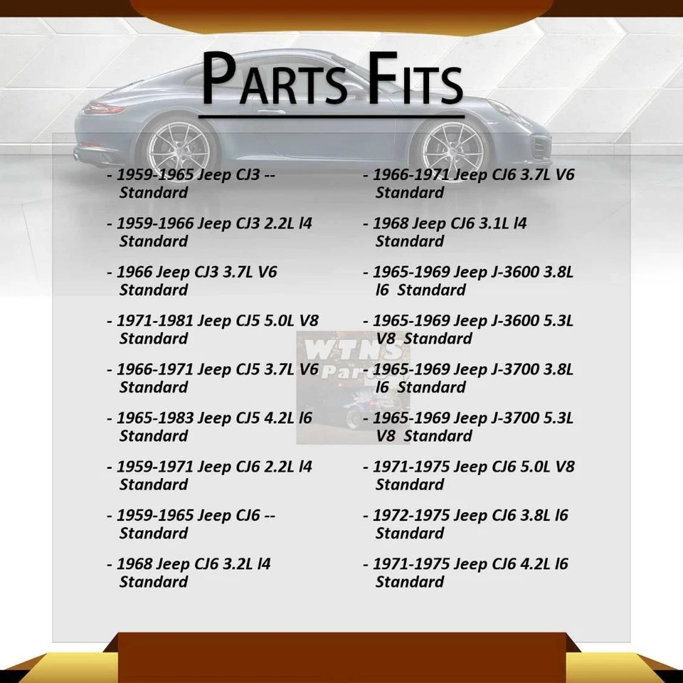 Se adapta a Jeep CJ3 GMB 1959 1960 1961 1962 eje delantero todas las juntas junta universal Foto 2 de 4