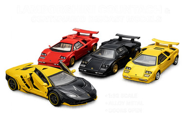 1:32 Lamborghini Countach LP500S LP770 Diecast Model Car - Alloy, Pull Back