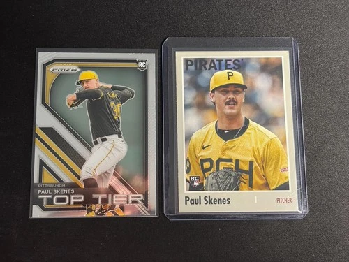 Paul Skenes 2024 Topps Heritage Rookie Card #200 - Pittsburgh Pirates (w/ Prizm)