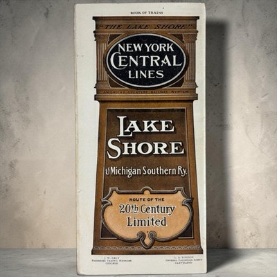 1912 New York Central Lines Railroad Timetables Map Lake Shore Michigan Railway
