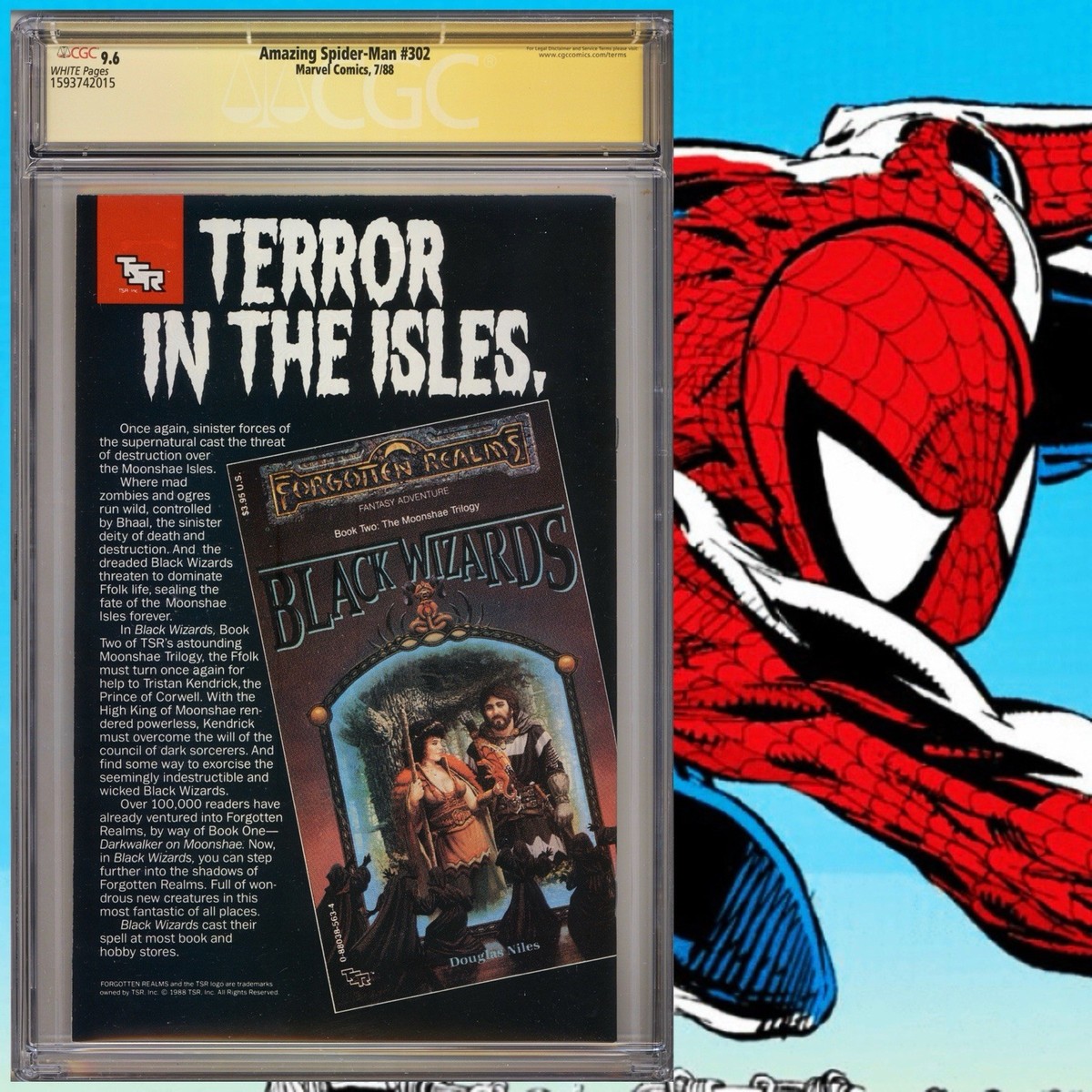 CGC 9.6 SS Amazing Spider-Man #302 signed by Lee, McFarlane