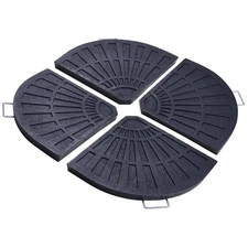 4PCS Patio Umbrella Base Offset Heavy Duty Cantilever Stand Concrete Weight