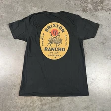 Brixton T Shirt Mens Medium Black Ramcho Slim Fit Preowned