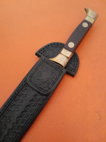Antique Quality German Hunting Creole Knife Paraguay Imported Wood And Brass - Picture 4 of 15