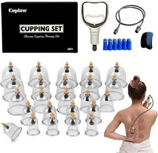 24 Cup Vacuum Cupping Therapy Set Massage Cups Kit Manual Pump Recovery