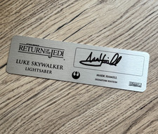Mark Hamill Signed Lightsaber Plaque