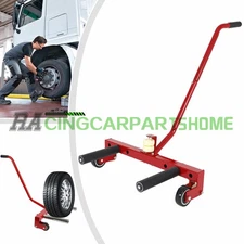 330 lbs Tires Lifter Adjustable Tire Wheel Dolly Cart for 6.5"-24.5" Tire Red
