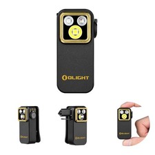 OLIGHT Oclip Pro S Rechargeable EDC Clip-on Flashlight, Black