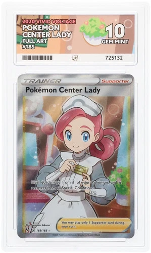 ACE 10 - Perfect Grades - Pokemon Center Lady 185/185 - Swsh04: Vivid Voltage